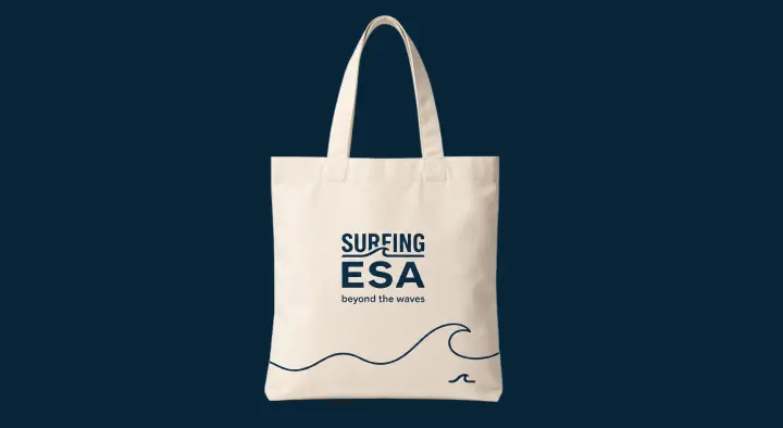 Tote bag de lona natural de Surfing ESA